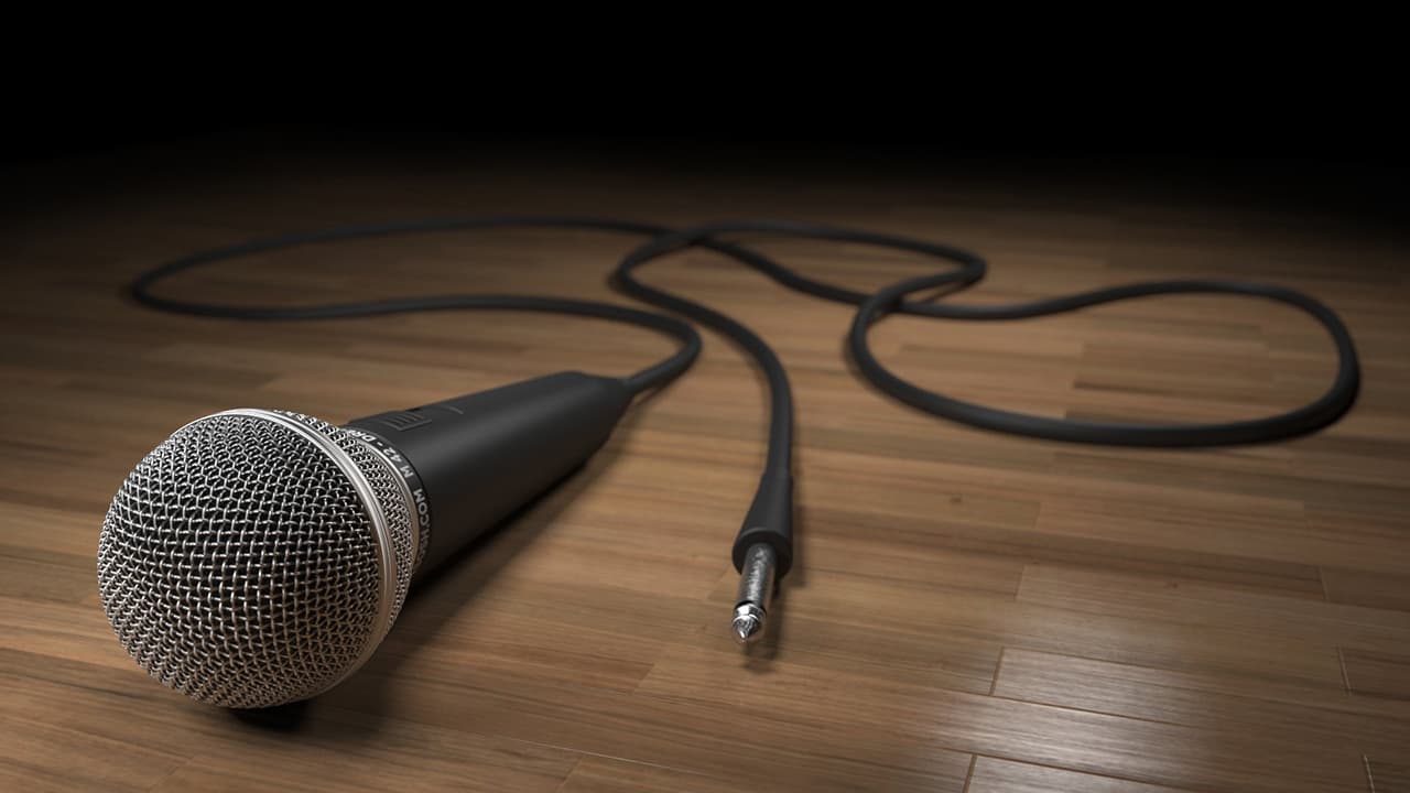 Studio microphone render