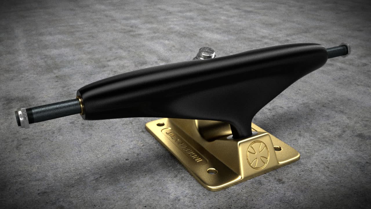 Skateboard truck — black finish