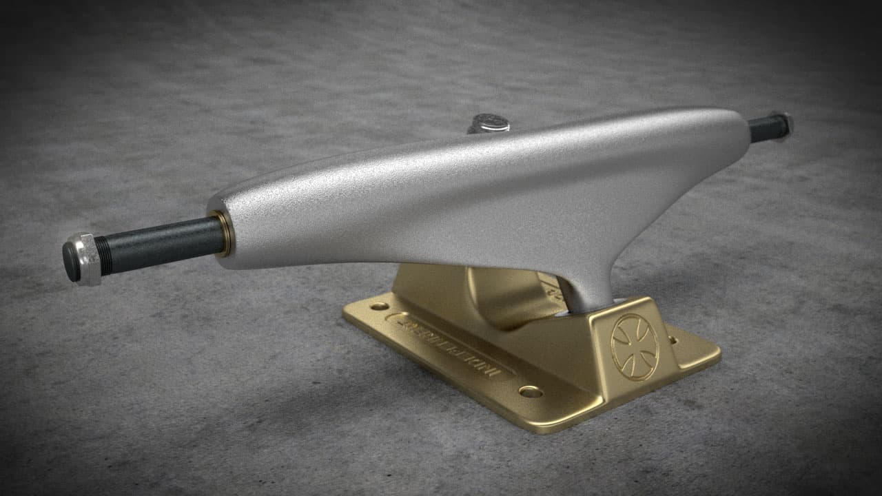 Skateboard truck — gold finish