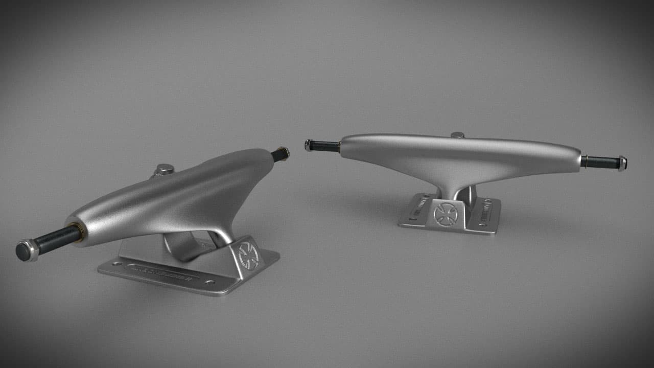 Skateboard trucks — silver group